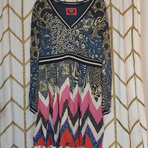 Anthropologie Maeve Sporty Chevron Dress